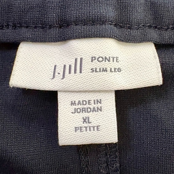 J. Jill XL Petite Ponte Slim Leg Pant, Navy Blue, EUC - Picture 2 of 4